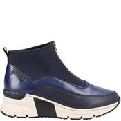 Rieker Womens Wedge Zip Ankle Boot - Blue Multi - 38 image