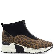 Rieker Womens Wedge Zip Ankle Boot - Leopard Multi - 37
