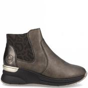 Rieker Womens Wedge Zip Ankle Boot - Metallic - 41