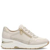 Rieker Womens Wedge Zip Lace Trainer - Beige - 43