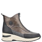 Rieker Womens Wedge Zip Boot - Brown Multi - 40 image
