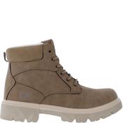 Gjk Womens Zip Lace Fur Lined Ankle Boot - Taupe - 41