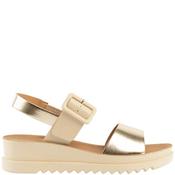 Heavenly Feet Womens Wedge Strap Sandal - Beige Gold - 37 image