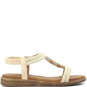 Lunar Womens Flat Strap Sandal - White - 6 image