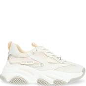 Steve Madden Womens Lace Trainer - Offwhite Beige - Uk 7