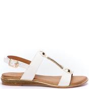 Lunar Womens Flat Strap Sandal - White - 6 image
