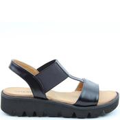 Heavenly Feet Womens Wedge Strap Sandal - Black - 5 image