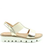 Heavenly Feet Womens Wedge Strap Sandal Gold 4 GetLocal Ireland