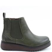 Heavenly Feet Womens  Zip Ankle Boot - Khaki - 4 image
