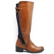 Susst Womens Strap High Leg Boot - Tan Navy - 38 image
