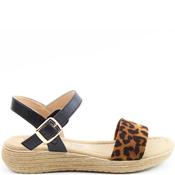 Heavenly Feet Womens Sandal - Black Leopard - Uk 3 image