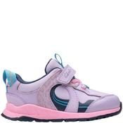 Clarks Girls Strap Lace Trainer - Lilac Multi - K8/Eu25.5 image