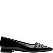Clarks Womens Strap Point Toe Shoe - Black Patent - 4 image