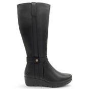 Susst Womens Wedge High Leg Boot - Black - 37 image