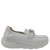 G Comfort Womens Chain Slip On Loafer - White - 37