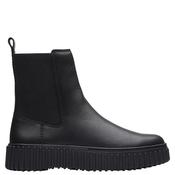 Clarks Womens Wedge Chelsea Boot - Black Leather - 4 image