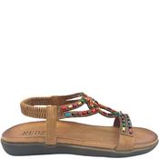 Redz Womens Strap Sandal - Tan Multi - 37 image