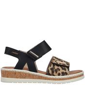 Rieker Womens Wedge Shoe - Black Multi - 37 image