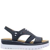 Rieker Womens Wedge Strap Sandal - Navy - 36 image