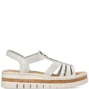 Rieker Womens Wedge Sandal - Silver Platinum - 39 image