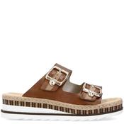 Rieker Womens Wedge Slip On Sandal - Brown - 38