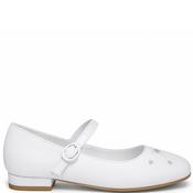 Dubarry Girls Strap Communion Shoe - White Satin - Eu31/K12.5 image