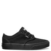 Vans Kids Atwood Canvas Lace Trainer - Black - Uk J2