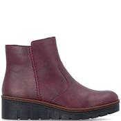 Rieker Womens Wedge Zip Ankle Boot - Red - 37 image