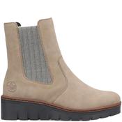 Rieker Womens Wedge Chelsea Zip Boot - Beige - 41 image