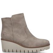 Rieker Womens Wedge Zip Ankle Boot - Beige - 40 image