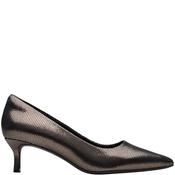 Clarks Womens Low Heel Court Shoe - Metallic - 4 image