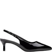 Clarks Womens Low Heel Sling Back - Black Leather - 4 image