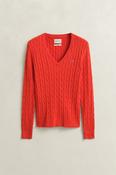 Gant 4800101 STRETCH COTTON CABLE V-NECK • Pauls of Kilkenny image