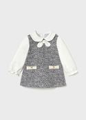 Mayoral 2.948 Tweed-knit combined dress • Pauls of Kilkenny