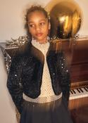 Mayoral 7.434 Velvet jacket with sequins • Pauls of Kilkenny image