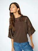 Mos Mosh 180840 MMLela O-SS Satin Sweatshirt • Pauls of Kilkenny image