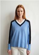 Scorzzo 0226016 V-NECK INTARSIA SWEATER • Pauls of Kilkenny image