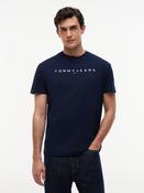 Tommy Jeans DM0DM20744 TJM REG LINEAR LOGO TEE EXT • Pauls of Kilkenny image