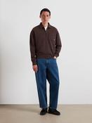 Farah F4KFG053 Bellvue Garment Dye 1/4 Zip • Pauls of Kilkenny