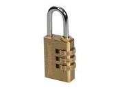 Silverline Combination Padlock Brass 3-Digit image