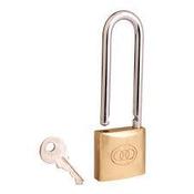 Tri-Circle Brass Long Shackle Padlock 264/38mm image