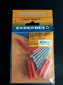 Expandet Light Rosett 6x35mm Red Plasterboard Plugs &amp; Screws