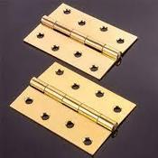 4" Brassed Butt Hinges Pair image