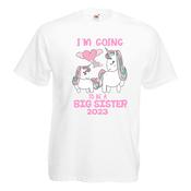Big sister Unicorn T-shirt - Personalised Gift image