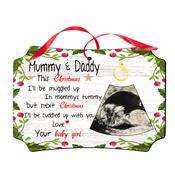 Mummy &amp; Daddy to be First Christmas Decoration - Personalised Gift image