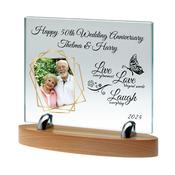 Glass Anniversary Panel - Personalised Gift