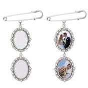 Photo Pin, 2 Photos - Personalised Gift
