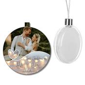 First Christmas as Mr &amp; Mrs Photo Bauble - Personalised Gift image