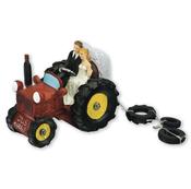 Red Tractor Wedding Cake Toppers, Personalised Gift