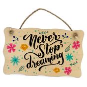 Natural Wood Hanging Lacey Plaque Personalised Gift image